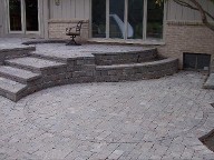 Interlocking Paver Patio, Retaining Wall, Raised Patio, Pool Surrounding, Columns, Drainage system