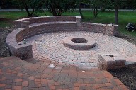Friendswood, Texas, Bench Seating, Brick Paver Patio, Fire pit, Drainage System Friendswood, Texas, Bench Seating, Brick Paver Patio, Fire pit, Drainage System