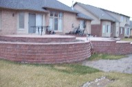 Symetry Interlocking Pavers, Raised Patio, Retaining Wall