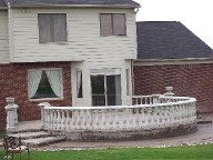 Raised Patio, Pre cass Columns, Interlocking pavers