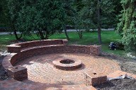 Friendswood, Texas, Bench Seating, Brick Paver Patio, Fire pit, Drainage System Friendswood, Texas, Bench Seating, Brick Paver Patio, Fire pit, Drainage System
