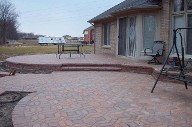 Symetry Interlocking Pavers, Raised Patio, Retaining Wall