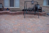 Symetry Interlocking Pavers, Raised Patio, Retaining Wall