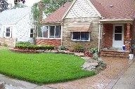 Eastpointe, Michigan, Interlocking Brick Pavers, Boulder Design, Retaining Wall, Landscaping, Brick Sealer