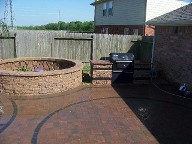 Alvin, Texas, Interlocking Paver Patio, Retaining Wall, Custom BBQ