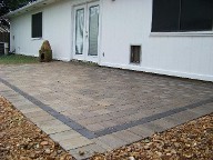 Houston, Texas, Belgard Interlocking Brick Paver Patio, Retaining Wall and Drainage System