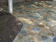 Houston, Texas, Belgard Interlocking Brick Paver Patio, Retaining Wall and Drainage System