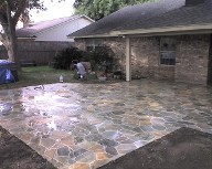 Texas City, Texas, Matted Flagstone Slate Patio
