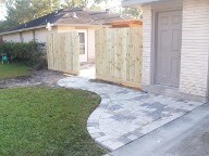 Houston, Texas, Pergola, Belgard Interlocking Pavers, And Privacy Fence