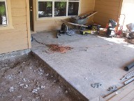 Before Picture, Houston, Texas, Belgard Brick Paver Patio