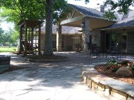 Friendswood, Texas, Interlocking Brick Pavers, Stone Veneer Retaining Wall, Fountain, Flagstone Walkway