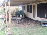 Before Picture, League City, Texas, Belgard Interlocking Brick Pavers, Patio Cover