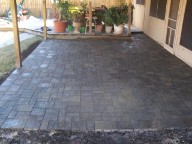 After Picture, League City, Texas, Belgard Interlocking Brick Pavers, Patio Cover