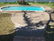 Nassau Bay, Texas, Pool Surrounding, Steps, Interlocking Brick Paver Patio