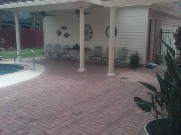 Clear Lake, Texas, Pergola, Interlocking Brick Paver Patio, Drainage System Clear Lake, Texas, Pergola, Interlocking Brick Paver Patio, Drainage System