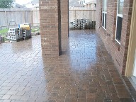 League City Texas, Belgard Interlocking Brick Pavers, Fire Pit, Retaining Wall and Drainage System