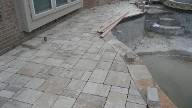 League City Texas Pool Decking Belgard Mega Lafitt Brick Pavers Drainage Retaining Wall Walkway Landscaping Fire Pit