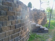 Friendswood, Texas Retaining Wall, Step System, Travertine, Drainage System, Fire Pit, Fire Place