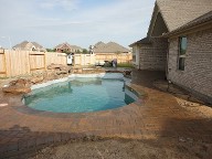 League City Texas Pool Decking Belgard Cambridge Collection 3 Piece Drainage Retaining Wall Walkway Landscaping