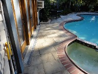 Friendswood Texas Pool Decking Belgard Lafitt Patio Slabs Drainage Landscaping
