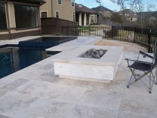 Friendswood Travertine Fire Pit 
