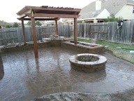 Sugarland Texas Belgard Brick Paver Patio Retaining Wall Fire Pit Pergola