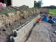 Pearland Texas Retaining Wall Steps Grass Sod Drainage