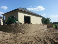 Pearland Texas Retaining Wall Steps Grass Sod Drainage