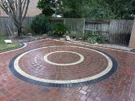 Clear Lake Houston Belgard Brick Pavers Outdoor Kitchen Storm Drain Channel Drain Retaining Wall