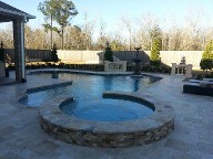 League City Texas Belgard Pool Patio, Retaining Wall, Pergola, Drainage Sustem