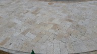 League City Texas Travertine Pool Patio, Retaining Wall, Drainage System, 