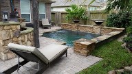 League City Texas Belgard Pool Patio, Retaining Wall, Pergola, Drainage Sustem