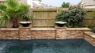 League City Texas Belgard Pool Patio, Retaining Wall, Pergola, Drainage Sustem
